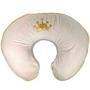 Boppy Nursing Pillow Pink Gold Crown Embroidery Royal Princess